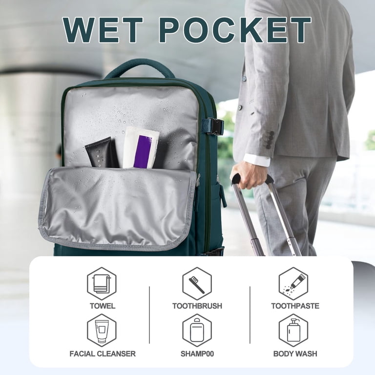 DAKIMOE Large Travel Backpack, Airline Carry-On Approved photo 8