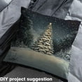 thumbnail image 2 of Feelyou Glitter Green Tree Fabric by the Yard 1 Yard, Winter Snowflake Sewing Fabric, Kid Merry Christmas Home Decor Fabric by the Yard, Microfiber Bedroom Decor, 2 of 6