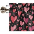 thumbnail image 5 of Curtain Valances for Windows, Romantic Valentine''s Day Love Graffiti Rod Pocket Valance Window Treatments Short Curtains for Kitchen Bathroom Living Room 54 x 18 Inches, 1 Panel, 5 of 6