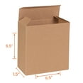 thumbnail image 3 of Ucanpack Kraft Product Boxes, Cardboard Packaging Paper Board Gift Box, 6½ x 1½ x 6½" - 500/Bundle, 3 of 7