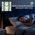 thumbnail image 4 of Sage Green White Ombre Wooden Wall Clock Silent Non Ticking, Modern Abstract Art Farmhouse Gradient Square Wall Clocks Battery Operated, Decor Clock for Home Office, Living Room, Kitchen, 10 Inch, 4 of 9