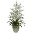 thumbnail image 1 of Nearly Natural 1070-WH Triple Dancing Lady Silk Flower Arrangement, 1 of 2