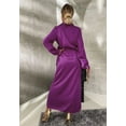 thumbnail image 4 of Side Tie Overlap Hem Dress, Purple, Small, 4 of 4