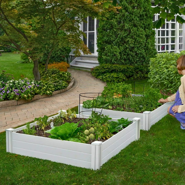 White Vinyl Raised Garden Bed 2 Pack Com - New England Arbors White Vinyl Raised Garden Bed 2 Pack White Vinyl Raised Garden Bed 2 Pack Com - New England Arbors White Vinyl Raised Garden Bed 2 Pack