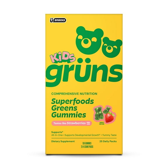 Gruns Kids Organic Superfood Greens Multivitamin Gummies, 25 ct.