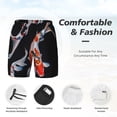 thumbnail image 3 of Logiee Tricolor Koi Fish Trio Print Men's Swim Trunk,Quick Dry Board Shorts ,Men's Swim Trunks with Compression Liner, Bathing Suits with Pockets-Large, 3 of 6