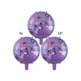 thumbnail image 2 of Kuromi Birthday Party Foil Balloon Set of 3 Purple Sanrio Kids Decoration, 2 of 3