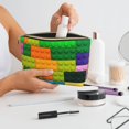 thumbnail image 6 of Toiletry Bag, Colorful Building Blocks Leather Waterproof Travel Makeup Cosmetic Bag Organizer, Large Capacity Toiletry Bag for Travel Size Toiletries, Skin Care Bag for Women, 6 of 8