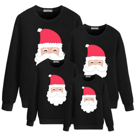 

Elaydool Autumn Christmas Round Neck Long Sleeve Sweatshirt Family Matching Outfits Parent-child Wear Casual Cotton Colthes