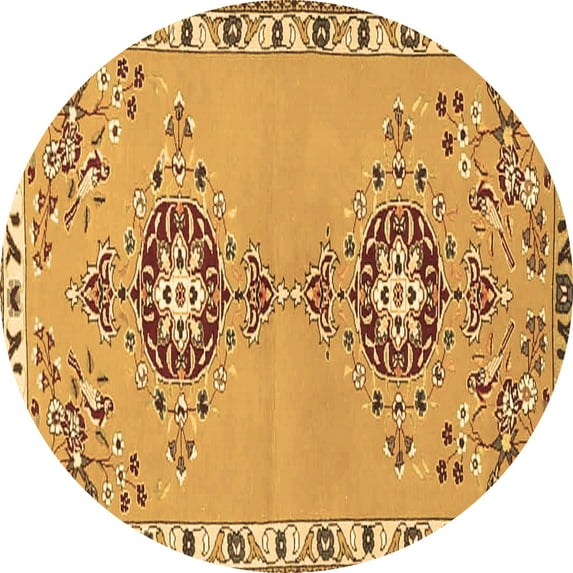 Ahgly Company Indoor Round Persian Brown Traditional Area Rugs, 6' Round