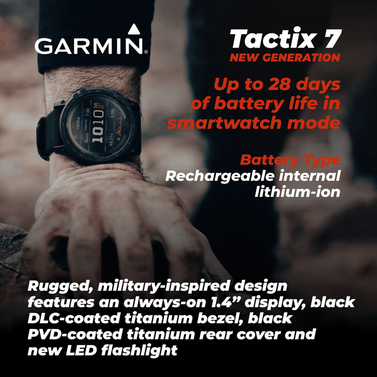 Garmin Fenix 7 Sapphire Solar Multisport GPS Touchscreen Smartwatch, Black  DLC Titanium with Black Band with Wearable4U Black EarBuds Bundle 