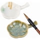 thumbnail image 1 of 2 platos de tinta de cerámica de porcelana con mango, soporte para pinceles de caligrafía china, paletas de pintura, cuenco multifuncional con forma de flor., 1 of 9