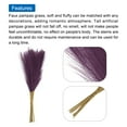 thumbnail image 4 of Uxcell 20Pcs  Pampas Grass,21" Fake Pampas Grass for Wedding Decoration,Dark purple, 4 of 7