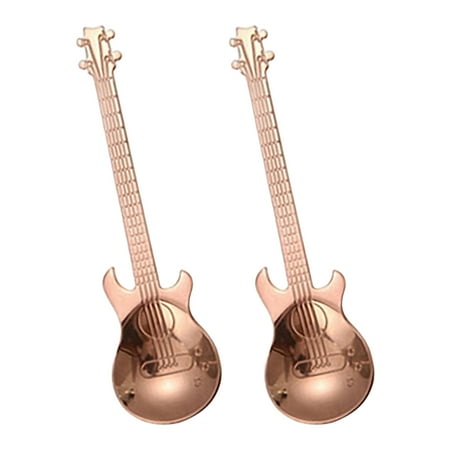 

Spoons Set Spoon Set Spoons Set Stainless Steel Spoon Guitar Spoon Coffee Stirring Spoon Ice Bar Spoon Music Bar Spoon Mug Spoon Gold