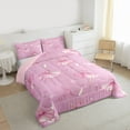 thumbnail image 3 of Feelyou Kawaii Ballet Girl Full Size Comforter Sets, Pink Princess Bowknot Bedding Comforter Set, Pink Romantic Rose Reversible Bedding Sets, Super Cozy Room Decor, 3-Piece, 3 of 8