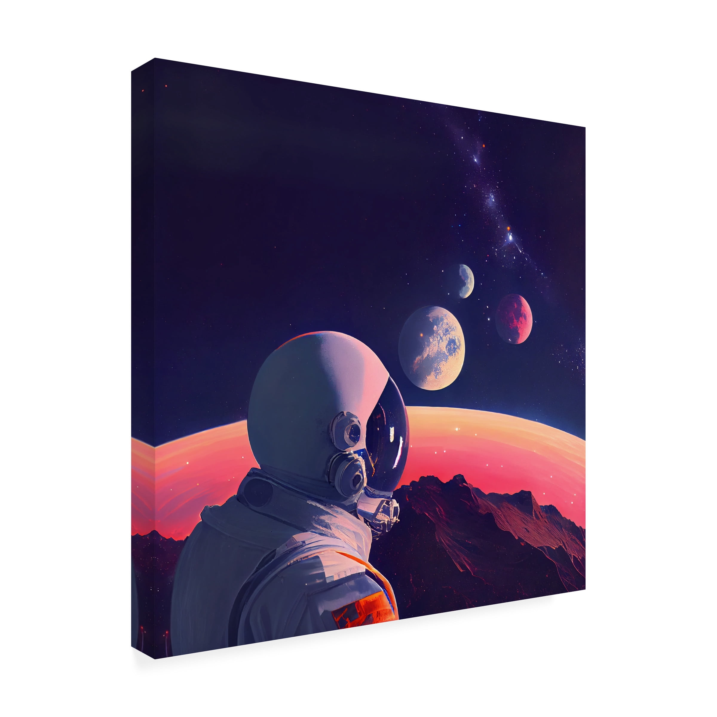 Canvas Wall Art - Sasha 'Astronaut II' Wall Art for Living Room, Bedroom, or Office DÃ©cor by Trademark Fine Art - 18 x 18 Inches