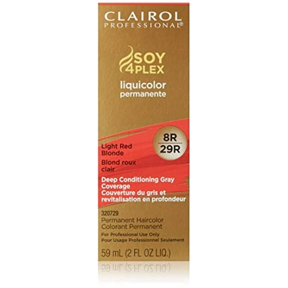 Clairol Professional Liquicolor 8R/29R Light Red Blonde, 2 oz