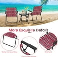 thumbnail image 5 of Gymax Set of 2 Patio Folding Web Chair Set Portable Beach Camping Chair Red, 5 of 8