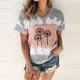 thumbnail image 2 of Blusa Informal Elegante Con Estampado de Degradado Erógeno Para Mujer, Top de Manga Corta Con Flores Regulares Odeerbi ODB161721, 2 of 4