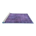 thumbnail image 2 of Ahgly Company Machine Washable Indoor Square Abstract Blue Contemporary Area Rugs, 6' Square, 2 of 4