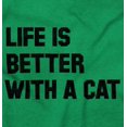thumbnail image 2 of Life is Better with a Cat Kitty Lover Men's Graphic T Shirt Tees Brisco Brands L, 2 of 6