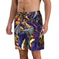 thumbnail image 2 of Poster Yu-Gi-Oh Men's Beach Shorts Swim Trunks Casual Quick Dry Board Shorts Swimwear Pants with Mesh Lined and Pockets, 2 of 8