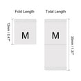 thumbnail image 2 of Clothing Sewing Size Label, M Sizes Woven Embroidered Label White for Clothes Garment, Pack of 100, 2 of 6