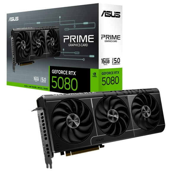Tarjeta de Video ASUS PRIME NVIDIA GeForce RTX 5080 16GB GDDR7 PRIME-RTX5080-16G PRIME-RTX5080-16G 3 Fan DLSS 4 PCI Express 5.0