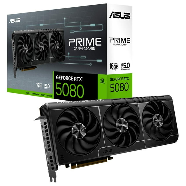 Tarjeta de Video ASUS PRIME NVIDIA GeForce RTX 5080 16GB GDDR7 PRIME-RTX5080-16G PRIME-RTX5080-16G 3 Fan DLSS 4 PCI Express 5.0