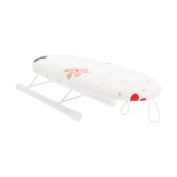 SWETRACE 1Pcs Dorm Ironing Board Portable Tabletop for Home Use Beige Steel Cloth 11.8x4.1x2.9in