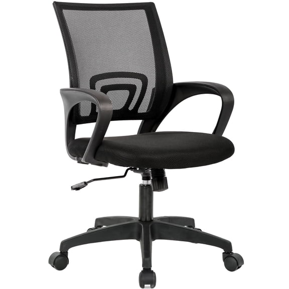 YRLLENSDAN 360 Degree Swivel and 360 Degree Rotation Office Desk Chair, Black