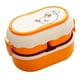 thumbnail image 3 of Lonchera Bento portátil de 2 niveles y 3 compartimentos, de gran capacidad, apta para microondas, color naranja, 3 of 12