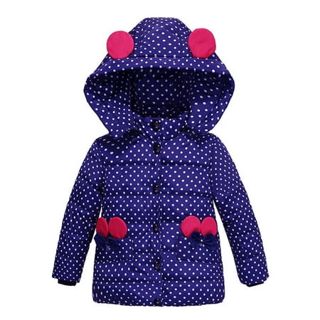 

TAIAOJING Toddler Baby Boy 2 Piece Outfit Jacket Dot Padded Thick Fashion Kids Girls Winter Coat Bow Coat Clothes Set 2 Years