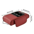 thumbnail image 3 of Multifunctional Pu Leather Car Armrest Box Mat, 5-in-1 Car Accessories Interior Organizers with 2 Storage Bags Cup Holder, Tissue Box Slot, Phone Slot for Most Cars (Large mesh Style,Beige), 3 of 9