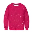 thumbnail image 5 of Ounisa Women's Long Sleeve Stylish Pullover Sweatshirt Casual Shiny Print Round Neck Top Everyday Wear Thin Hoodless Sweatshirt, 5 of 7