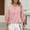Light Pink, variant on Shirts for Women Ruffle Floral Printed 3/4 Sleeved V-Neck Business Work Blouses Spring Summer Trendy Loose Fit Dressy Casual Tops