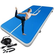 Jacgood 26X6Ft Air GYM Track Floor Home Gymnastics Air Tumbling Track Mat 8 inches Thickness Training Mat With Electric Air Pump for Cheerleading/Yoga/Training/Home use/Outdoor