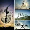 thumbnail image 3 of Flower Fairy Dancing with Dandelion Garden Art Sculpture Stainless Steel Statue, Garden Sculptures & Statues Dancing Flower Fairy Decoration for Outdoor Yard Courtyard Lawn Patio,E, 3 of 5