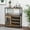 Brown, variant on NEILA Bar Storage Cabinet with Removable Wine Rack, Wine Bar Buffet Cabinet with Storage, Liquor Bar Buffet Sideboard, Gray