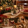thumbnail image 6 of Christmas Themed Glass Mug with Handle, Christmas Motif Glass Coffee Cup, Santa Reindeer Christmas Tree Snowman Embossed Holiday Drinking Glass, Thickened Clear Glass Festive Winter Beverage Mug, 6 of 7