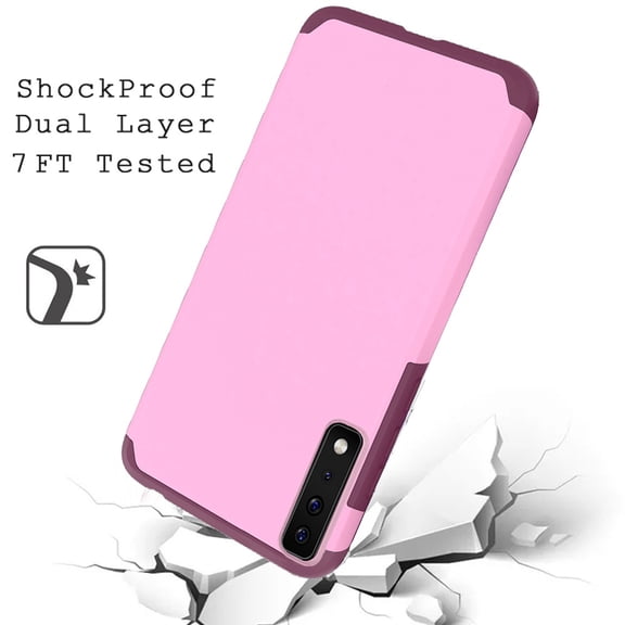 Case for LG Stylo 7 Ultra Slim Corner Protection Shock Absorption Hybrid Dual Layer PC TPU Armor Defender Phone Cover for Stylo 7 by Xpm - Pink