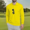 thumbnail image 3 of JGNGSHN Mens Golf Shirt Long Sleeve 3 Button Moisture Wicking Dry Fit Solid Casual Golf Polo Shirts for Men, 3 of 6