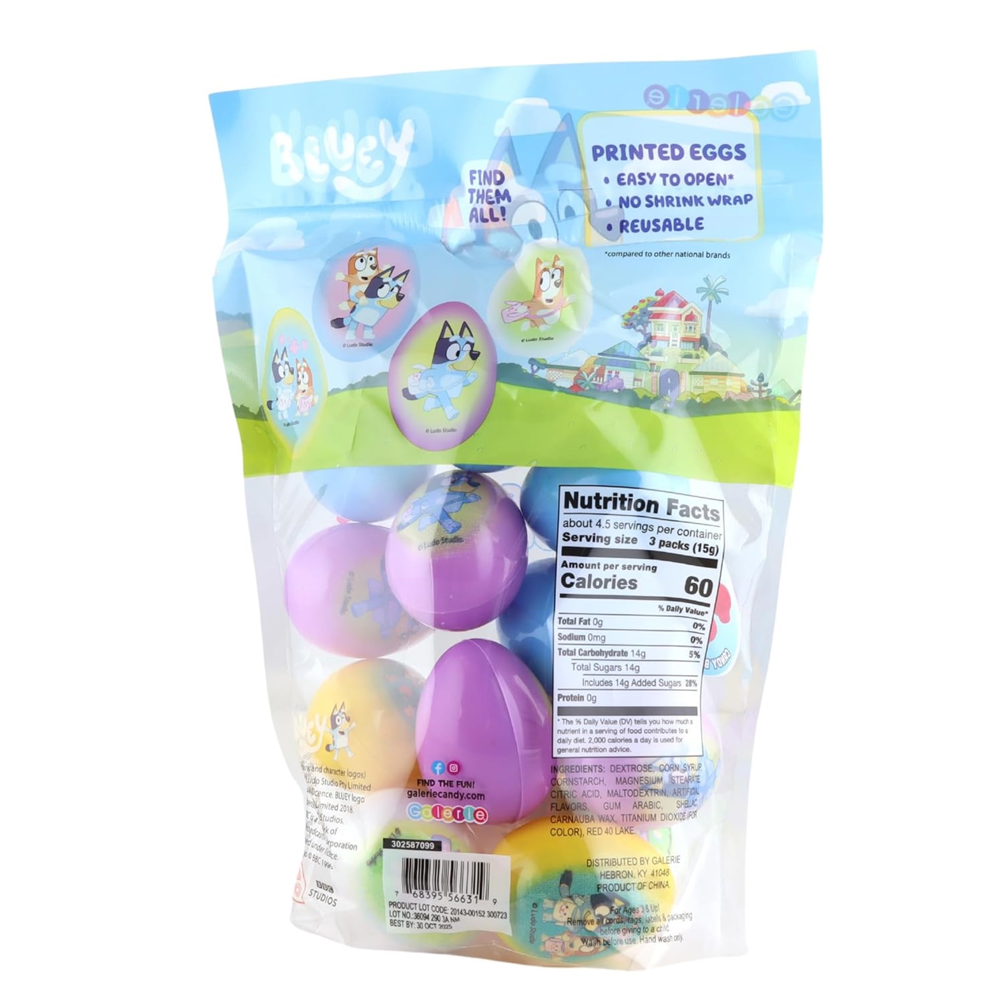 Bluey 14ct Printed Easter Eggs with Candy, 2.47 Ounces - image 5 of 7