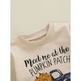 thumbnail image 5 of Newborn Baby Girl Boy Halloween Outfit Meet Me at the Pumpkin Patch Sweatshirt Romper Long Sleeve Bodysuit Tops Cute Fall Clothes, 5 of 8