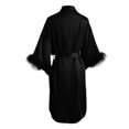 thumbnail image 2 of Gibobby Bata mujer Nuevo de mañana Sexy, pijamas de seda, exterior de manga larga, temporadas(Negro,Talla única), 2 of 5