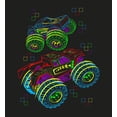 thumbnail image 2 of Neon Monster Trucks Adult Black Crew Neck Short Sleee Tee-Medium, 2 of 4
