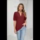 thumbnail image 3 of Camisas de Corta Abullonadas de Verano Rojo Vino XL, 3 of 8