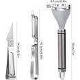 thumbnail image 7 of 3Pcs Magic Corn Peeler Set Corn Cob Stripper Tool Corn Slicer Cob Remover Tool Premium Stainless Steel Corn Thresher with Ergonomic Handle Corn Cutter From the Cob Kitchen Gadget, 7 of 7
