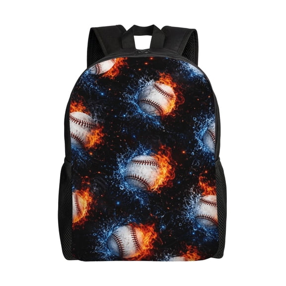 Baseball Backpack Full Front Print Travel Laptop Bag for Men and Women