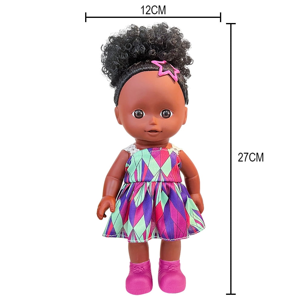 A-Waroom 2 Pcs Black Doll 10 inch African American Body Doll Toys for Girls